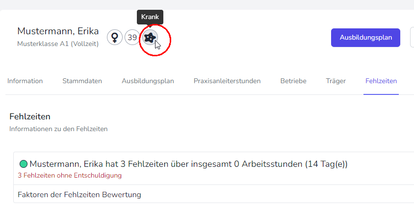Fehlzeiten-Indikator